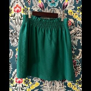 Jcrew women’s (0) paper bag, fully lined green mini skirt
